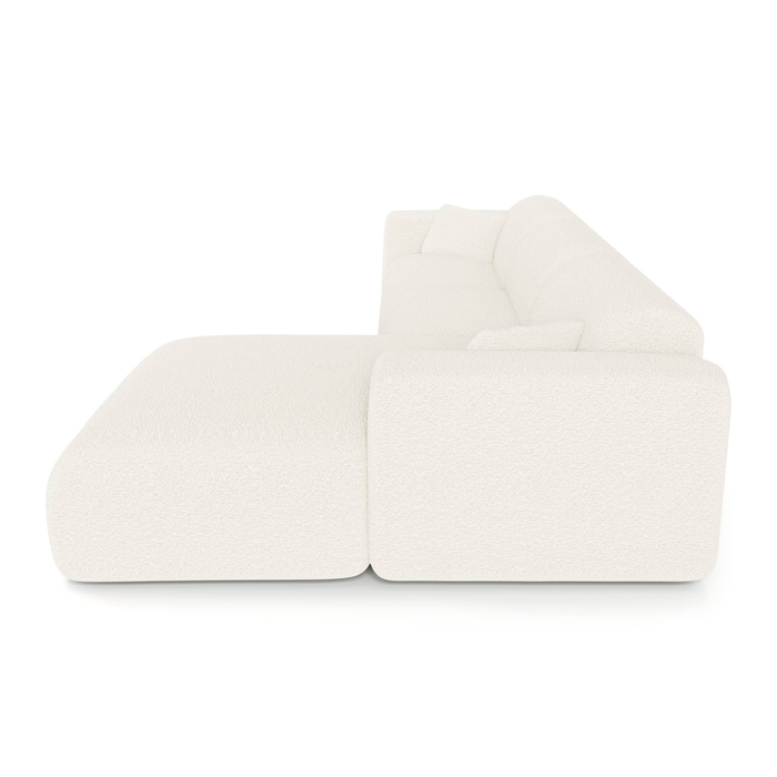 Hoekbank dunlopillo 5 zits bouclette taupe