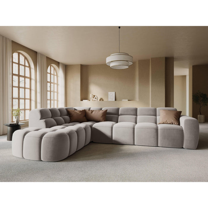 Micadoni Lisa Hoekbank Links - Velvet - Lichtbeige