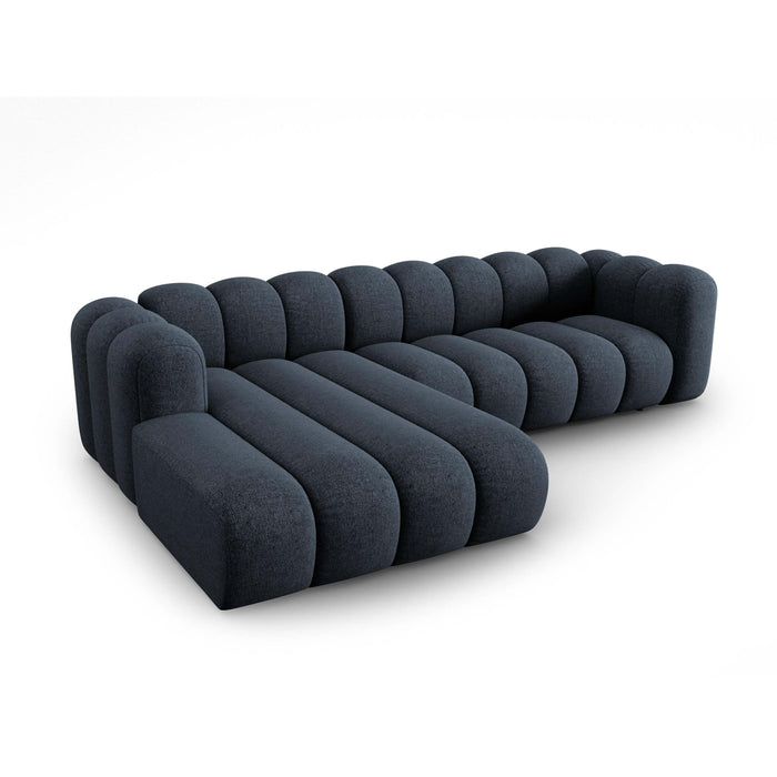 Micadoni Lupine 4-zits Hoekbank met Chaise Longue Links - Chenille - Koningsblauw
