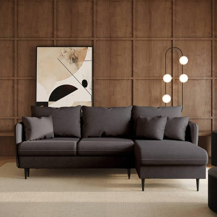 Selsey Design Sion hoekbank links|rechts chenille met slaapfunctie