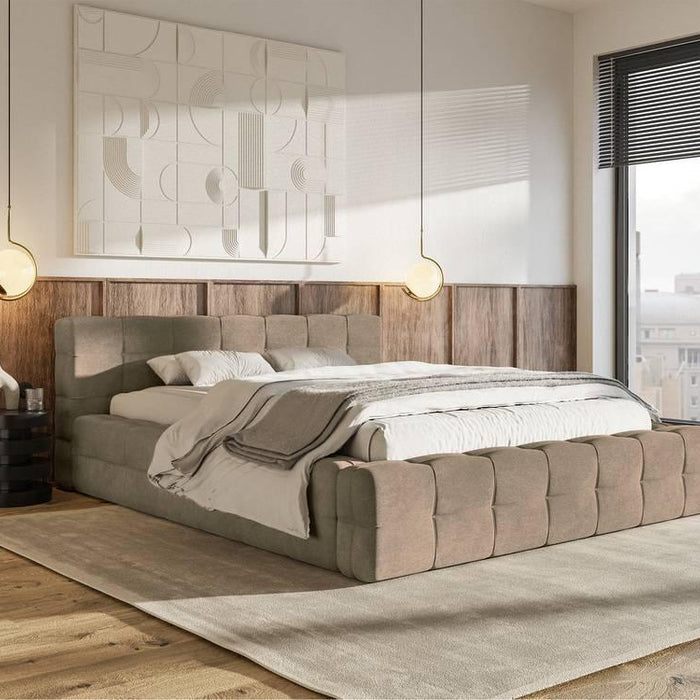 Selsey Design Tilly bedframe velvet met opbergvak 180 x 200 cm