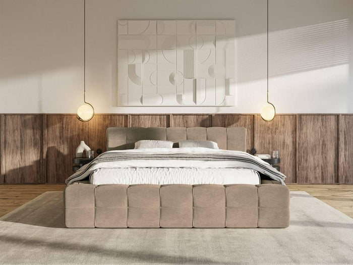 Selsey Design Tilly bedframe velvet met opbergvak 180 x 200 cm