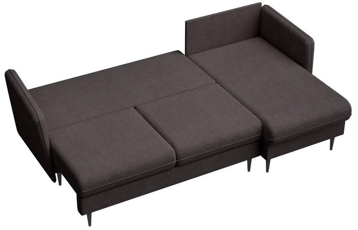 Selsey Design Sion hoekbank links|rechts chenille met slaapfunctie