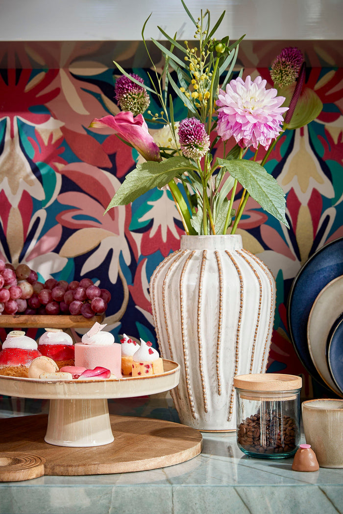 Mica Decorations Racco Taartplateau - H11 x Ø28 cm - Beige