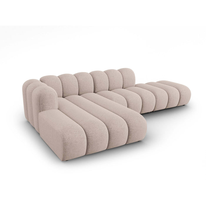 Micadoni Lupine 5-zits Hoekbank met Chaise Longue Open Links - Chenille - Beige