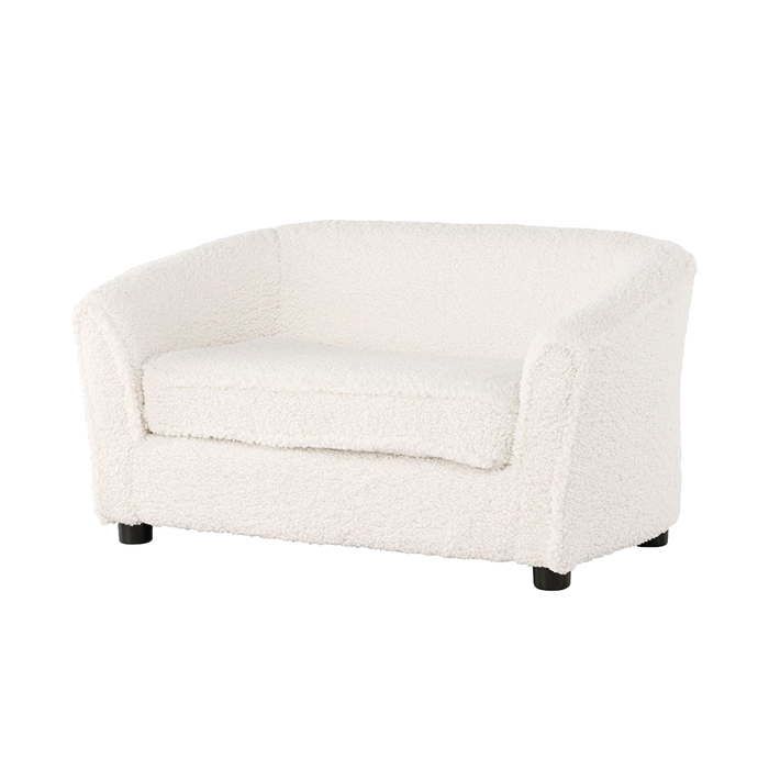 Nest living Olaf teddystof kinderbankje wit