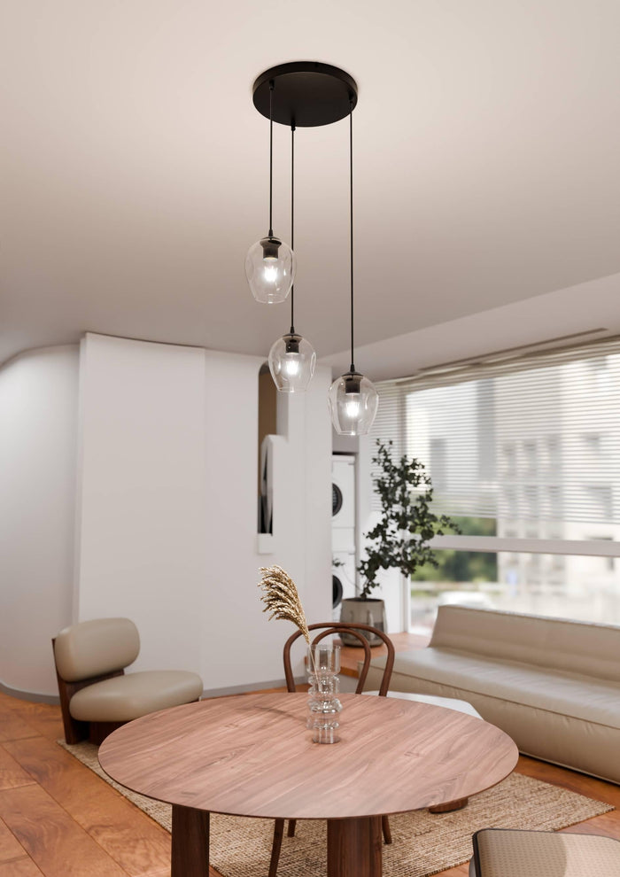 Loft46 3-lichts hanglamp Noah rond