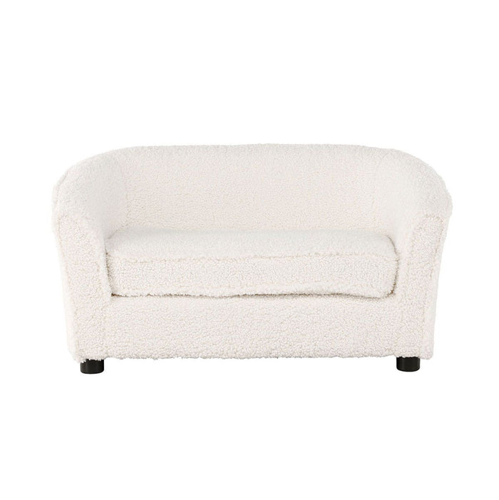 Nest living Olaf teddystof kinderbankje wit