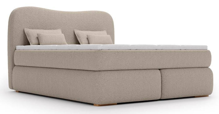 NADUVI Collection Lavelle boxspring bouclé 140 x 200 cm