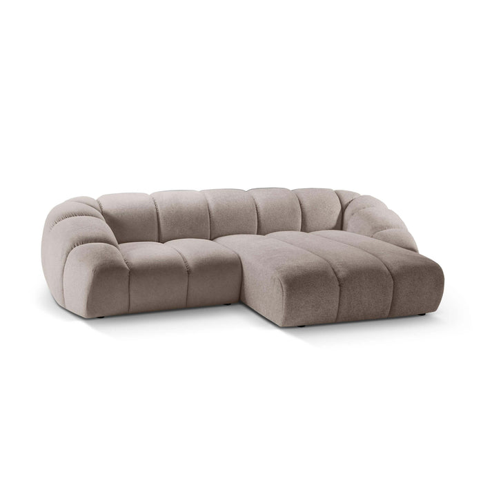 Micadoni Diana 3-zits Hoekbank met Chaise Longue Rechts - Beige
