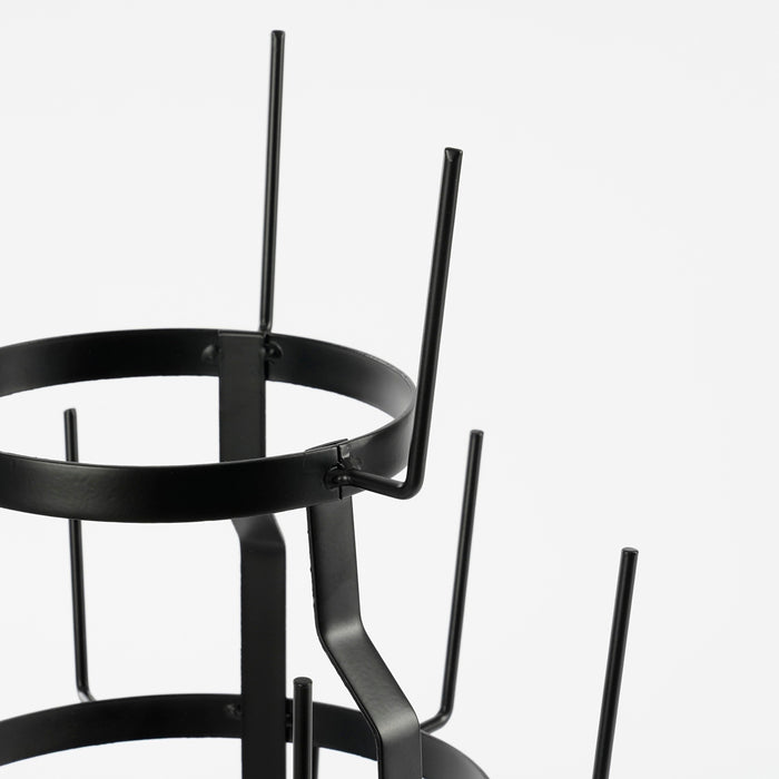 Mica Decorations Mokkenstandaard - H76 x Ø44 cm - Metaal - Zwart