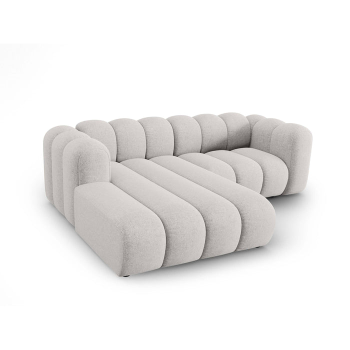 Micadoni Lupine 3-zits Hoekbank met Chaise Longue Links - Chenille - Lichtgrijs