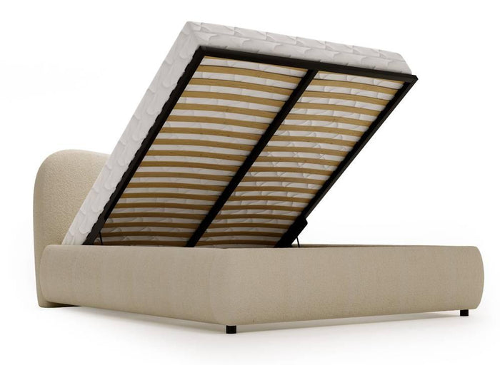 NADUVI Collection Lavelle bedframe bouclé met opbergvak 180 x 200 cm