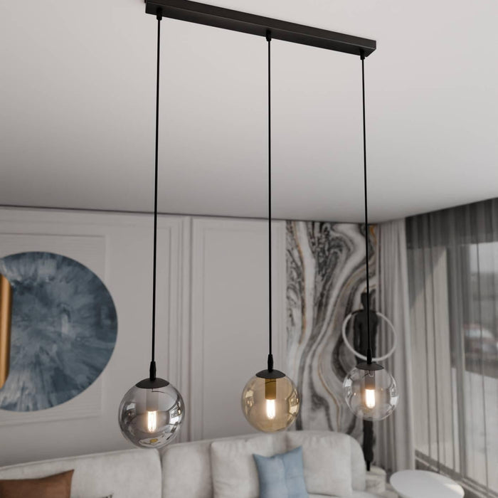 NADUVI Collection Glazen hanglamp eetkamer Cosmo 3-lichts