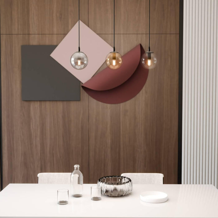 NADUVI Collection Glazen hanglamp eetkamer Cosmo 3-lichts