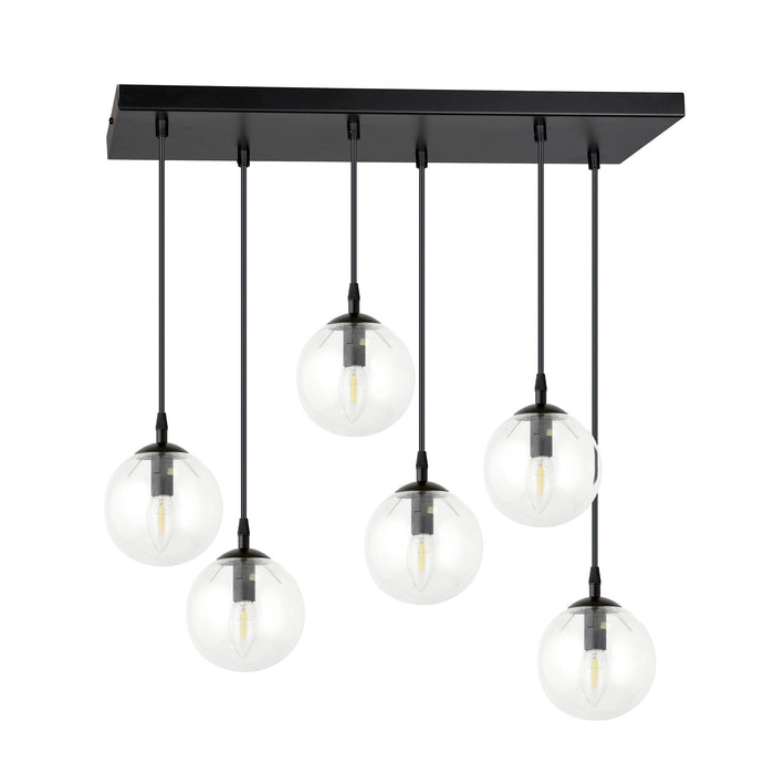 NADUVI Collection Glazen hanglamp eetkamer Cosmo 6-lichts
