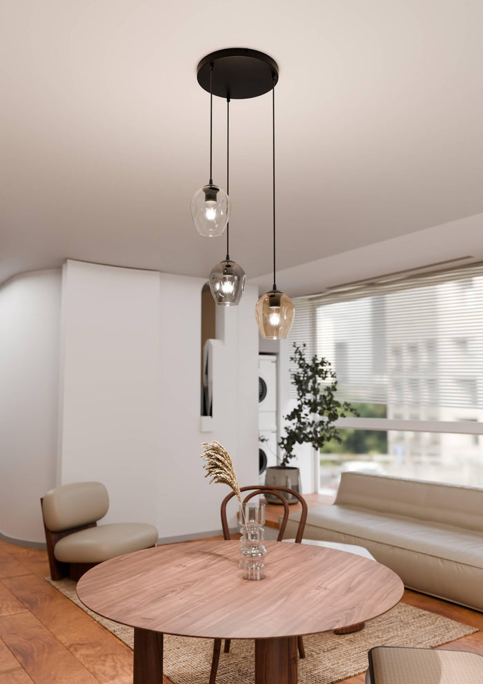 Loft46 3-lichts hanglamp Noah rond