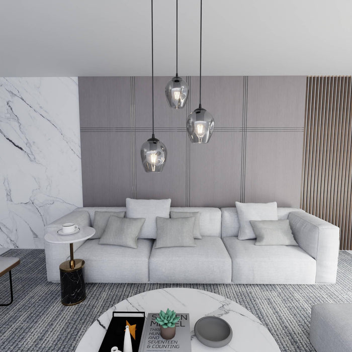 Loft46 3-lichts hanglamp Noah rond