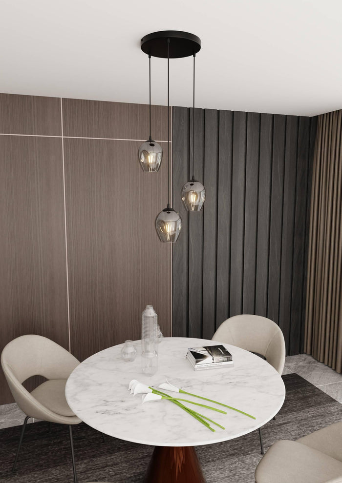 Loft46 3-lichts hanglamp Noah rond