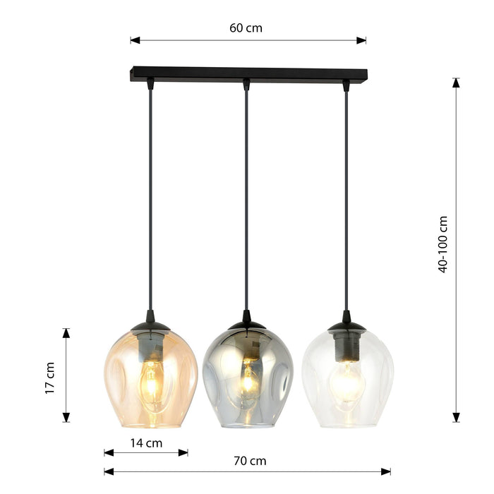 Loft46 3-lichts hanglamp Noah
