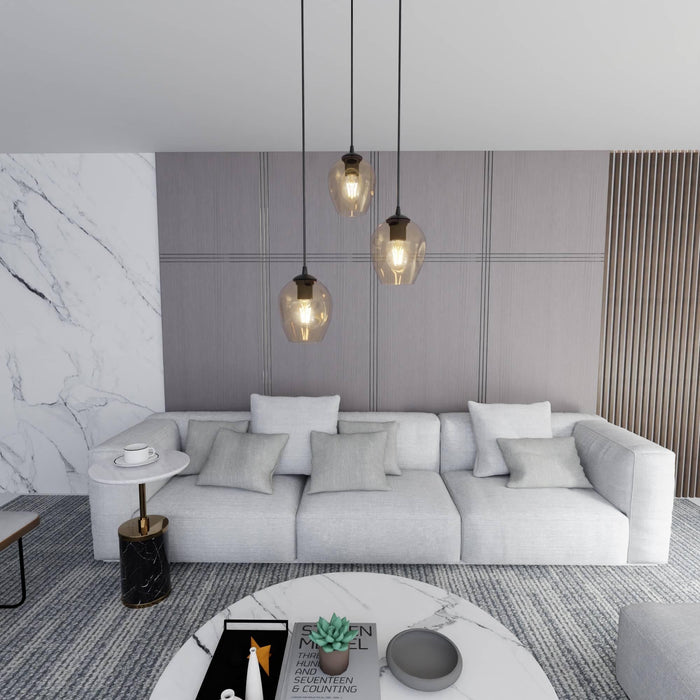 Loft46 3-lichts hanglamp Noah rond