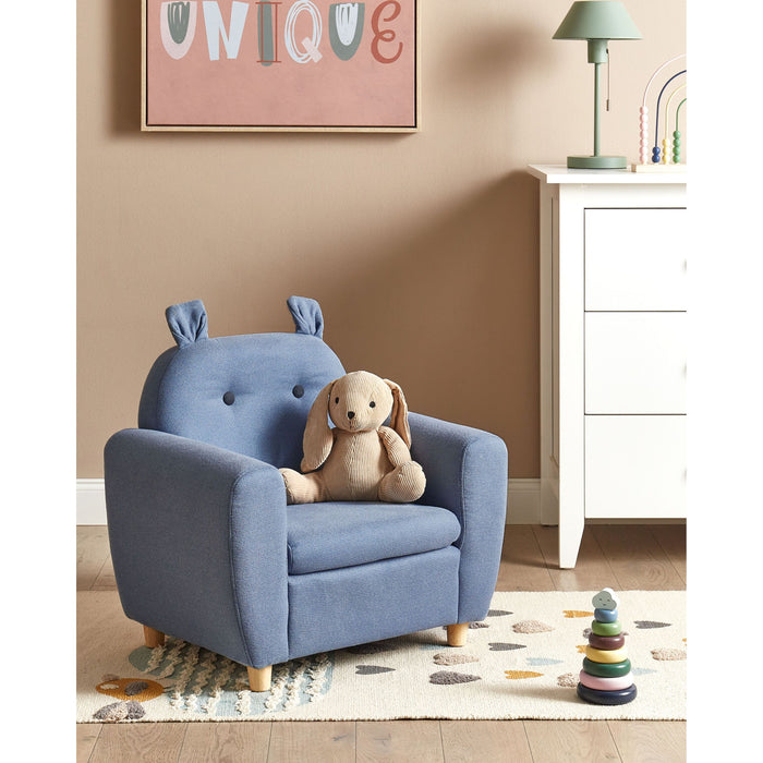 Beliani - MARIBO - Kinderfauteuil - Blauw - Linnen