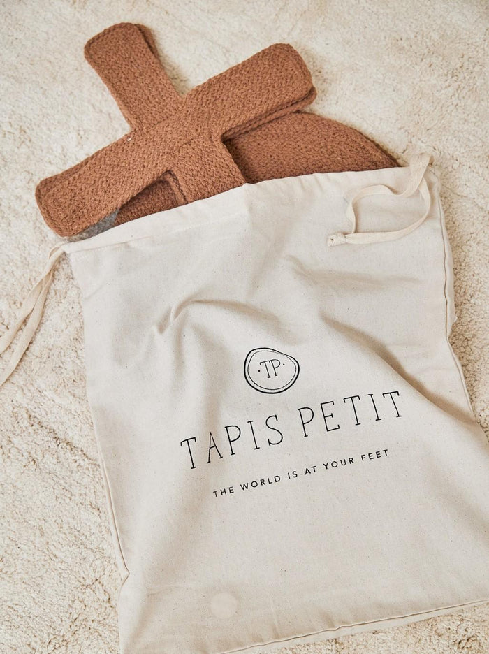 Tapis Petit Tic Tac Toe vloerkleed 120x120 beige