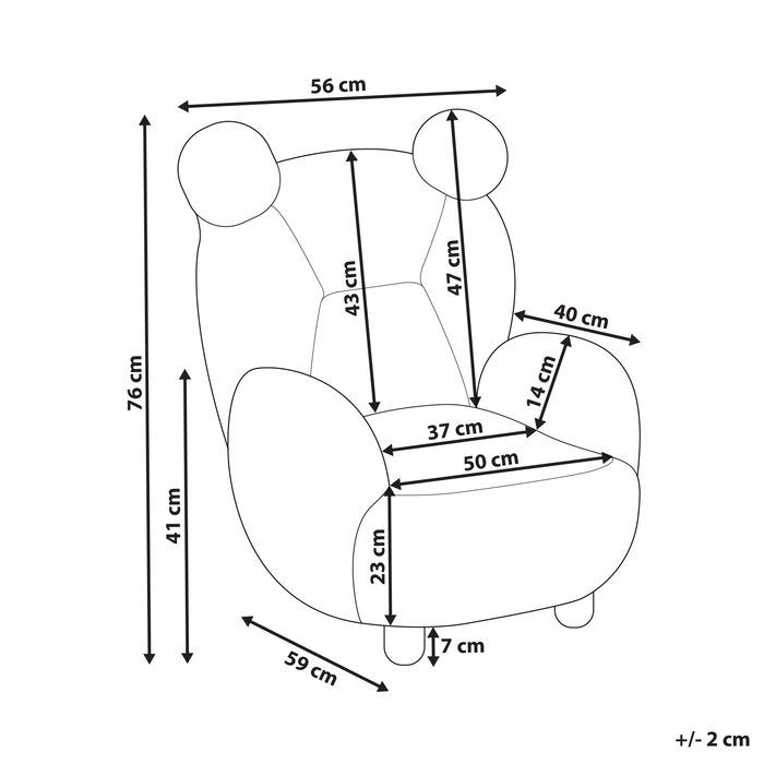 Beliani - MELBU - Kinderstoel - Lichtbruin - Nepbont