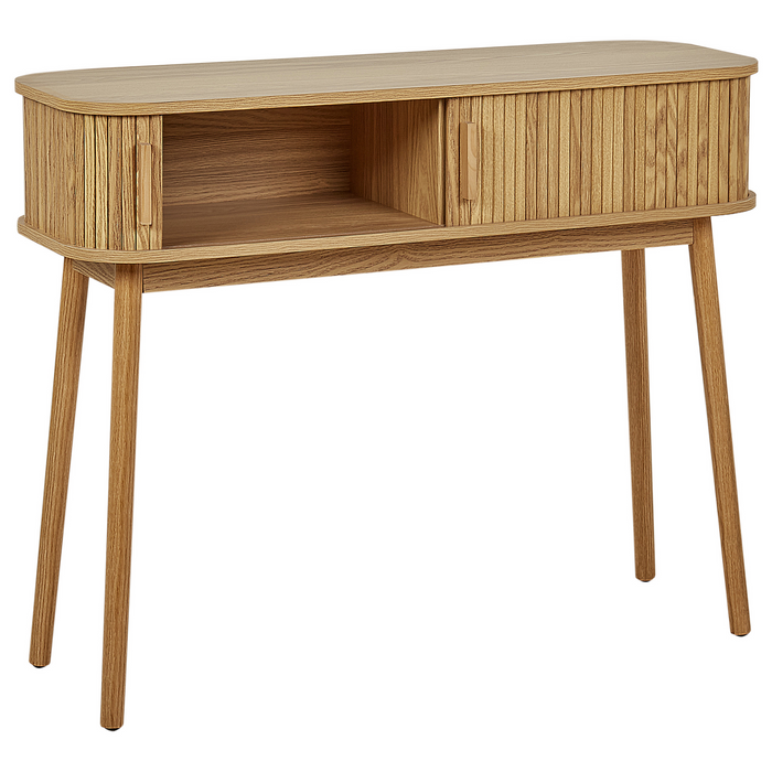 Beliani - SELAH - Sidetable - Lichthout - MDF