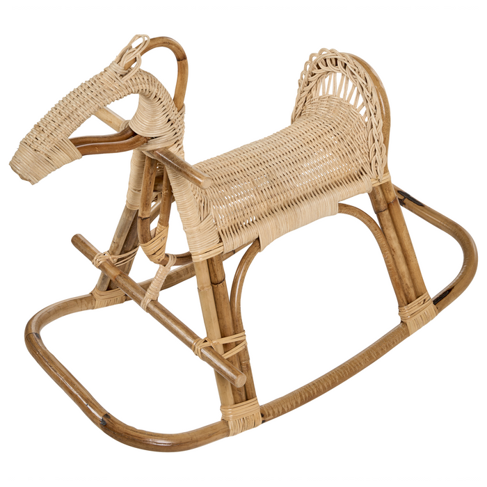 Beliani - ARILLAS - Schommelpaard - Natuurlijk - Rotan