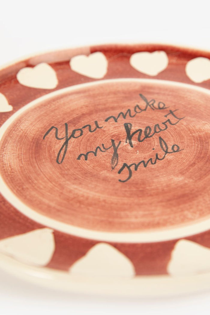 Sissy-Boy Roze ontbijtbord met hartjes