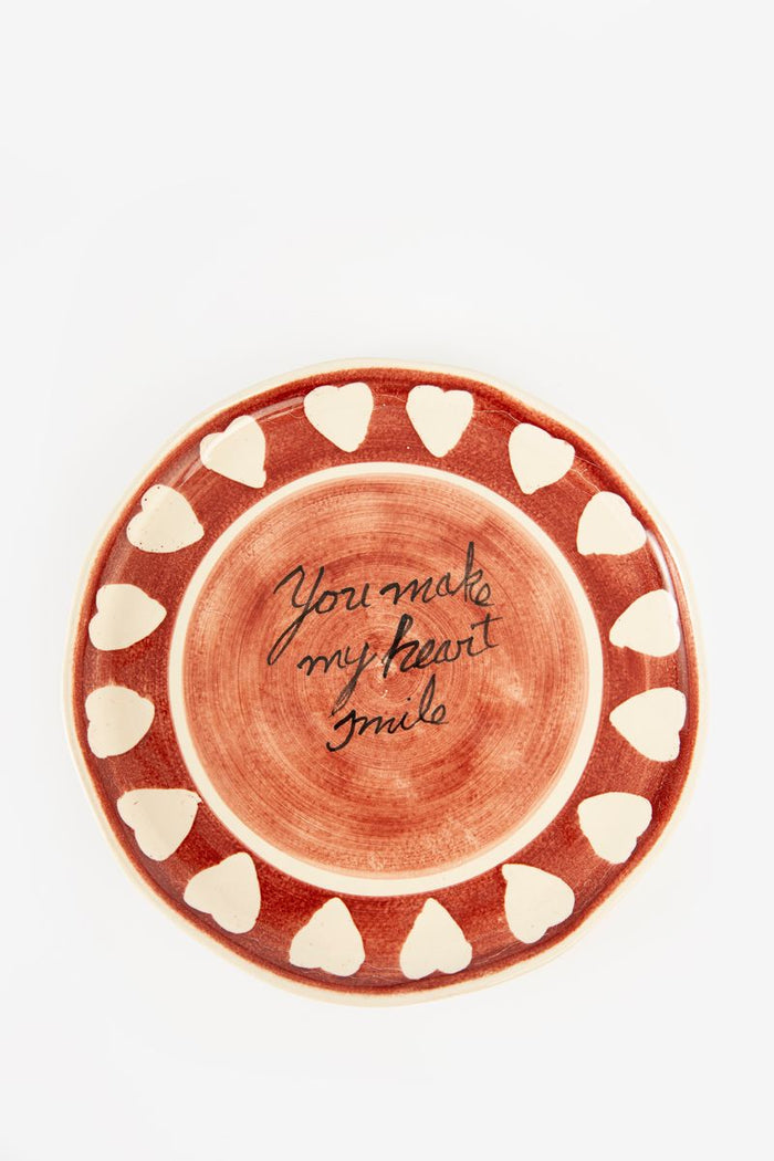 Sissy-Boy Roze ontbijtbord met hartjes