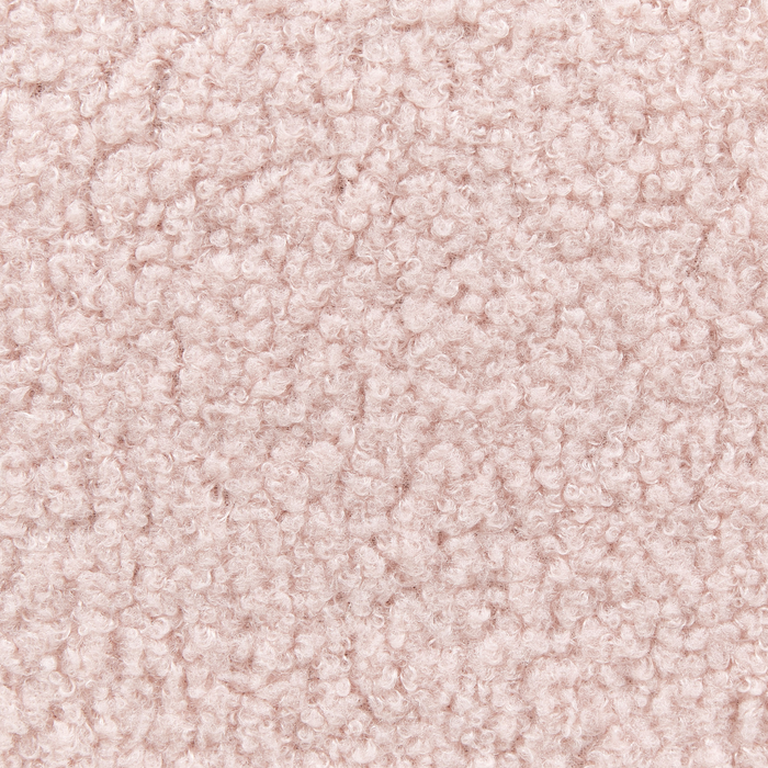 Beliani - ROANNE - Eenpersoonsbed - Pastelroze - 90 x 200 cm - Bouclé