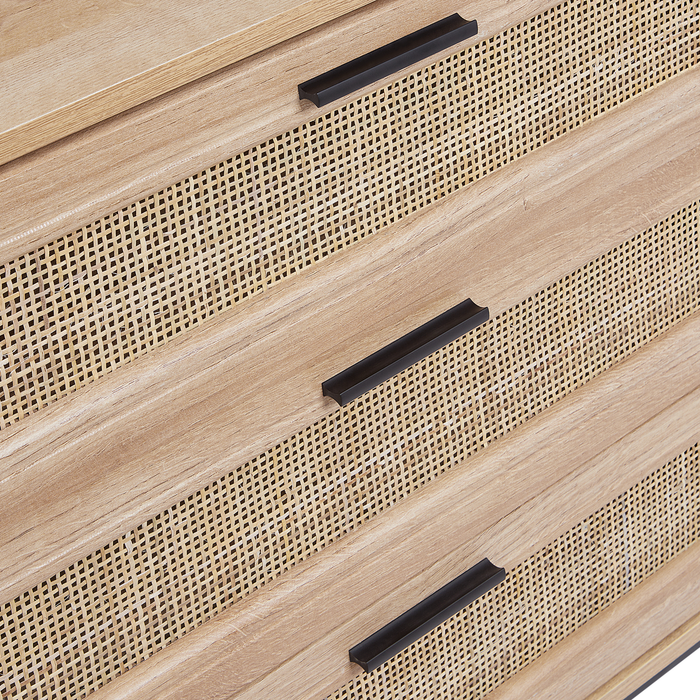 Beliani - PASCO - Dressoir 3-lades - Lichte houtkleur - Rotan