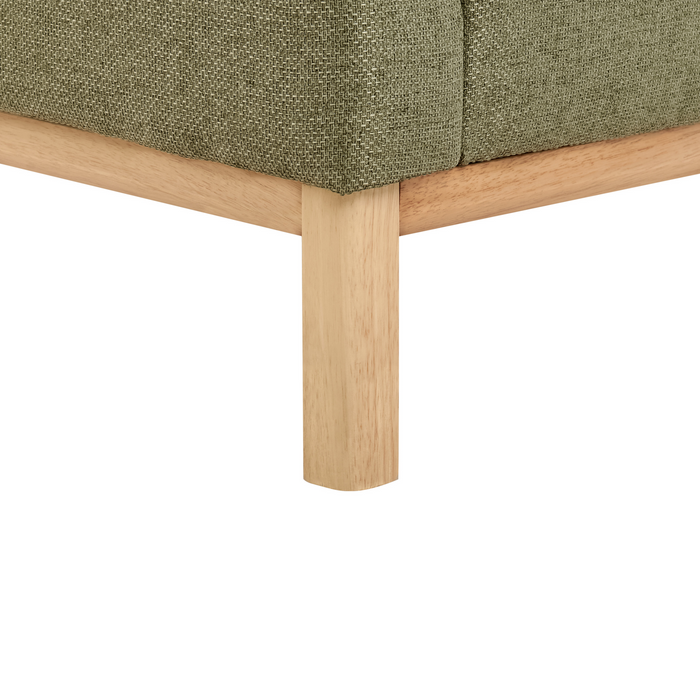 Beliani - SOSJO - Driezitsbank - Olijfgroen - Polyester