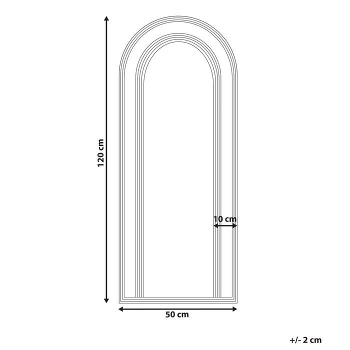 Beliani - FRANEY - Wandspiegel - Naturel - Rotan