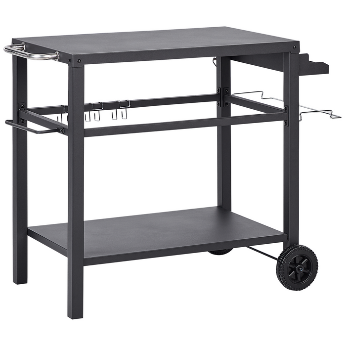 Beliani - STALETTI - Keukentrolley - Zwart - Staal