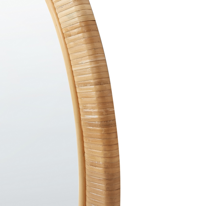 Beliani - ANLEZY - Wandspiegel - Naturel - Rotan