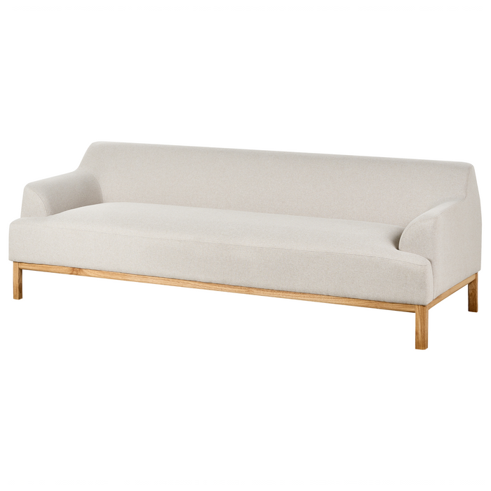 Beliani - SOSJO - Driezitsbank - Lichtbeige - Polyester