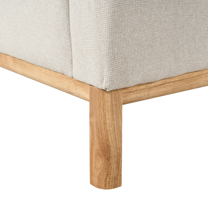 Beliani - SOSJO - Driezitsbank - Lichtbeige - Polyester