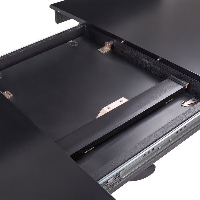 Beliani-AKRON -Uitschuifbare eettafel-Zwart- 106|150 x 106 cm-MDF