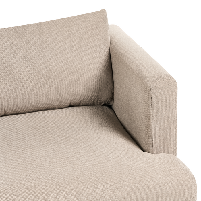 Beliani - JARPEN - Driezitsbank - Lichtbruin - Stof