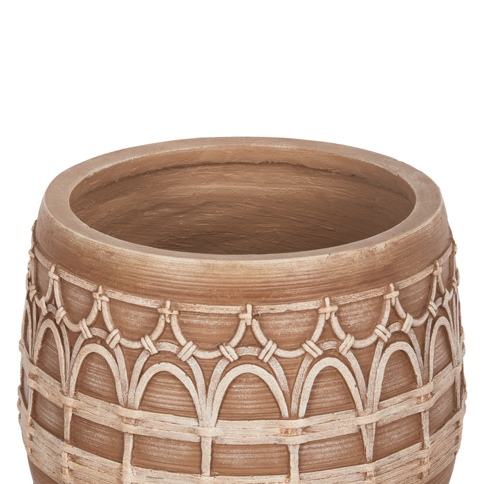 Beliani - CICUTA - Bloempot - Lichtbruin - Magnesium