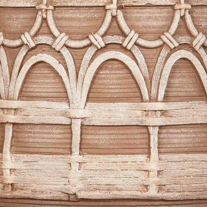 Beliani - CICUTA - Bloempot - Lichtbruin - Magnesium