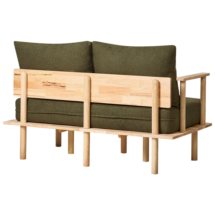 Beliani - ASKER - Woonkamer set - Donkergroen - Bouclé