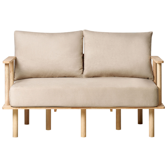 Beliani - ASKER - Woonkamer set - Zandbeige - Polyester