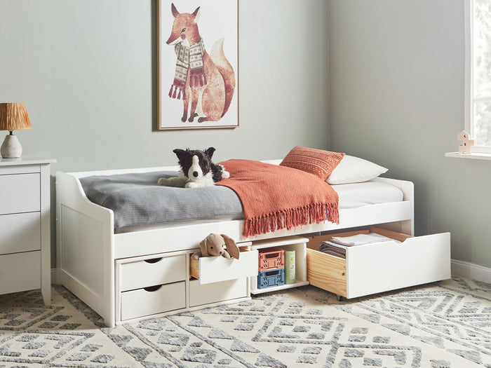 Beliani - ROYVILLE - Bed met opbergruimte - Wit - 90 x 200 cm - Hout