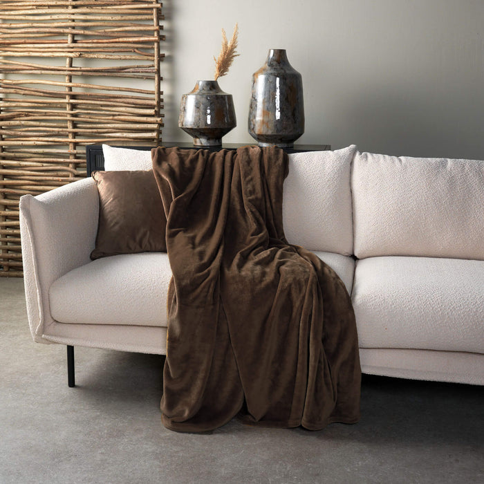 Dutch Decor plaid CHARLIE - 200x220 cm Chocolate Martini