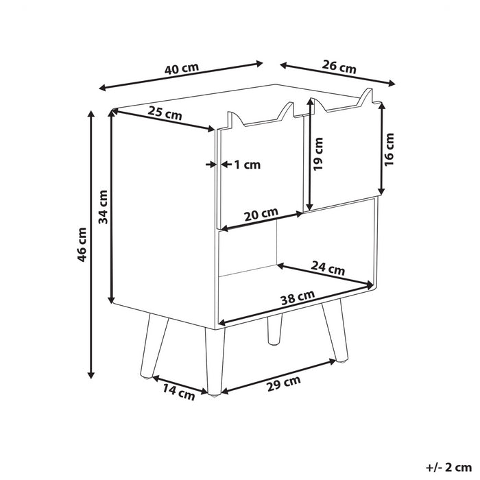 Beliani - RUPERT - Nachtkastje - Licht hout - MDF