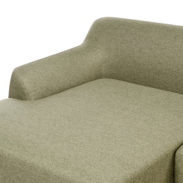 Beliani - SOSJO - Hoekbank - Olijfgroen - Rechtszijdig - Polyester